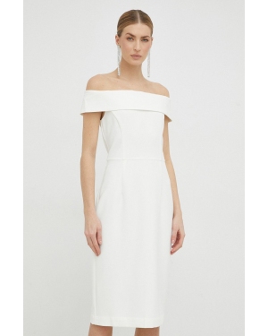 Ivy Oak sukienka kolor biały mini dopasowana IO1100X7089