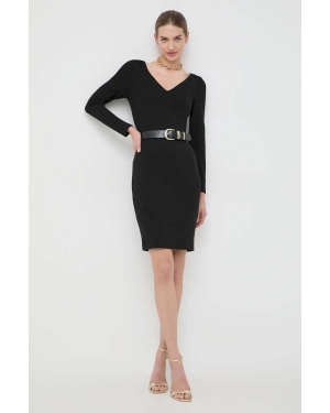 Marciano Guess sukienka kolor czarny mini dopasowana