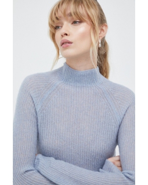 Samsoe Samsoe sweter wełniany damski kolor niebieski lekki