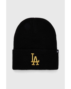 47brand czapka MLB Los Angeles Dodgers kolor czarny z grubej dzianiny