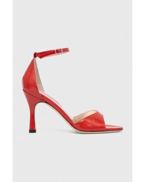 Custommade sandały skórzane Ashley Glittery Lacquer kolor czerwony 000202046
