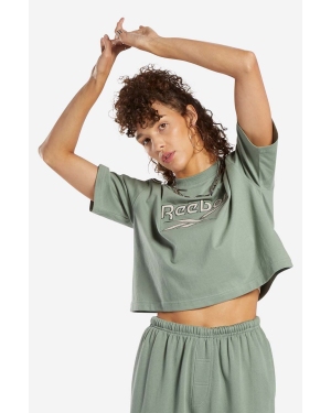 Reebok Classic t-shirt bawełniany kolor zielony IC0193-ZIELONY