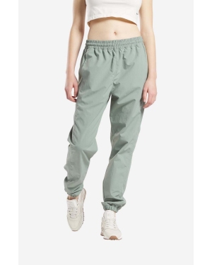 Reebok Classic spodnie dresowe Classics kolor zielony proste medium waist IC0190-ZIELONY