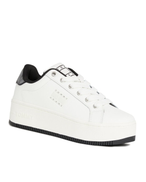 Tommy Jeans Sneakersy Tjw Flatform Animal Print EN0EN02537 Biały