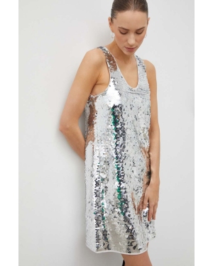 Samsoe Samsoe sukienka kolor srebrny mini prosta