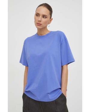 Samsoe Samsoe t-shirt bawełniany damski kolor fioletowy