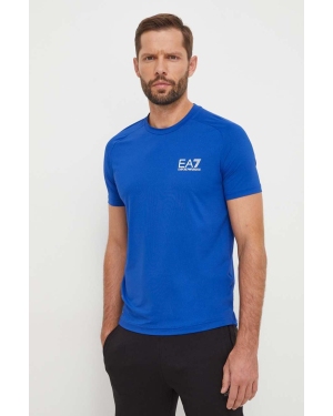 EA7 Emporio Armani t-shirt męski kolor niebieski