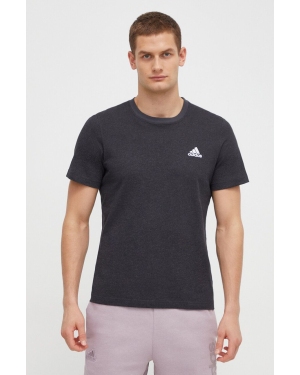 adidas t-shirt bawełniany męski kolor szary z aplikacją IN7123