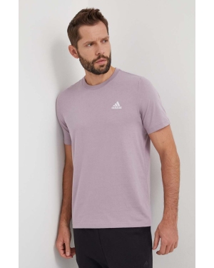 adidas t-shirt bawełniany męski kolor różowy gładki IS1316