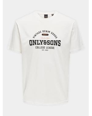 Only & Sons T-Shirt Lenny 22028593 Biały Regular Fit