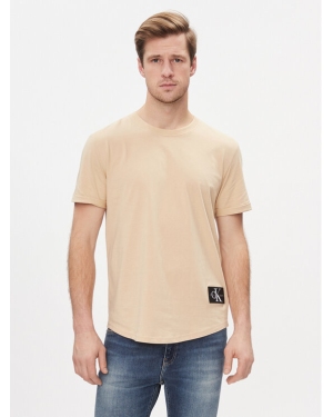 Calvin Klein Jeans T-Shirt Badge Turn Up Sleeve J30J323482 Beżowy Regular Fit
