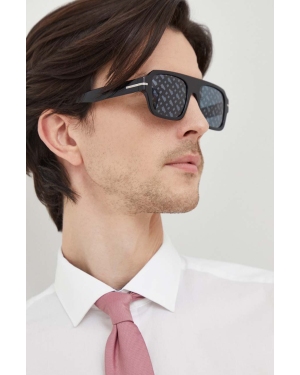 BOSS okulary przeciwsłoneczne męskie kolor czarny BOSS 1595/S