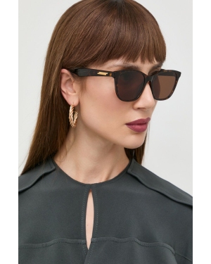 Bottega Veneta okulary przeciwsłoneczne damskie kolor brązowy