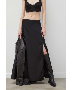 Bruuns Bazaar spódnica kolor czarny midi prosta