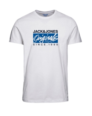 Jack&Jones T-Shirt Races 12232649 Biały Standard Fit