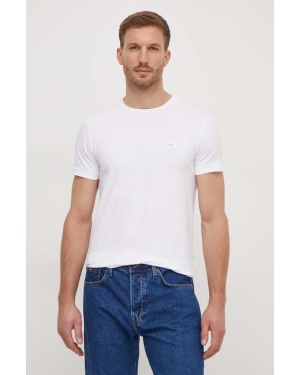 Calvin Klein t-shirt męski kolor biały gładki