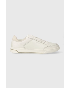 Calvin Klein sneakersy skórzane LOW TOP LACE UP LTH kolor biały HM0HM01455