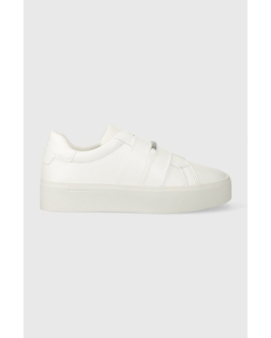 Calvin Klein sneakersy FLATFORM CUPSOLE SLIP ON W/HW kolor biały HW0HW01862