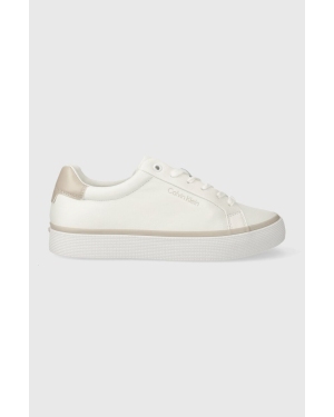 Calvin Klein sneakersy VULC LACE UP - DIAMOND FOXING kolor biały HW0HW01865