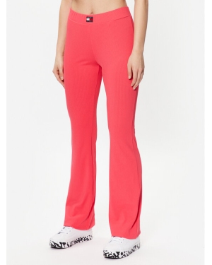 Tommy Jeans Spodnie materiałowe Badge DW0DW15373 Różowy Regular Fit