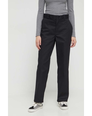 Dickies spodnie 874 damskie kolor czarny proste high waist