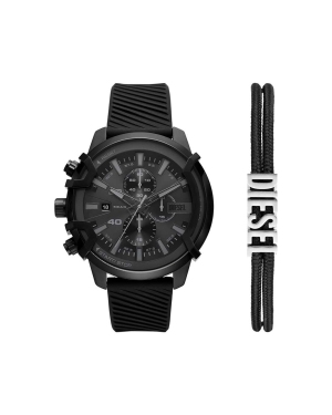 Diesel zegarek i bransoletka kolor czarny