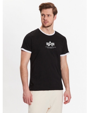 Alpha Industries T-Shirt Basic T Contrasts 106501 Czarny Regular Fit