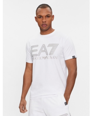 EA7 Emporio Armani T-Shirt 3DPT37 PJMUZ 1100 Biały Regular Fit