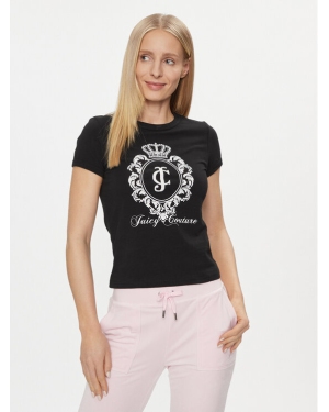 Juicy Couture T-Shirt Heritage Crest Tee JCWCT24337 Czarny Slim Fit
