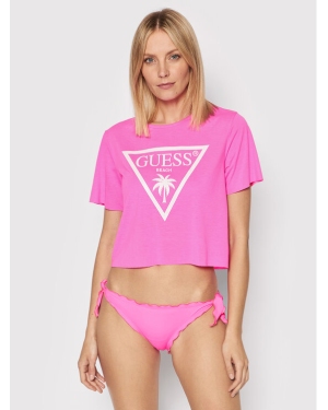 Guess T-Shirt E02I01 KB9I0 Różowy Regular Fit