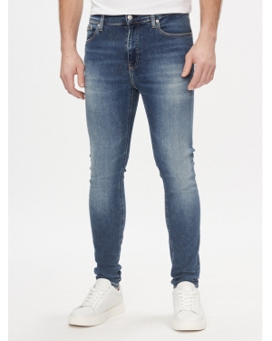 Calvin Klein Jeans Jeansy Super Skinny J30J324185 Granatowy Skinny Fit