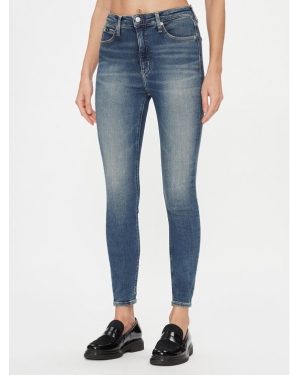 Calvin Klein Jeans Jeansy High Rise Super Skinny Ankle J20J222146 Niebieski Skinny Fit