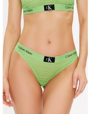 Calvin Klein Underwear Stringi 000QF7175E Zielony