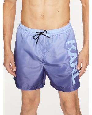 KARL LAGERFELD Szorty plażowe Karl Logo Medium Boardshorts 235M2202 Niebieski Regular Fit