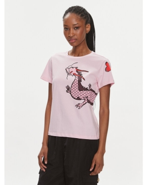 Pinko T-Shirt Quentin 100535 A1RN Różowy Regular Fit