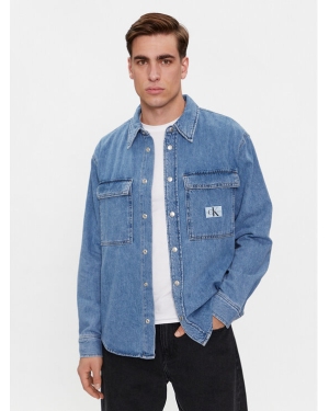 Calvin Klein Jeans Koszula jeansowa Relaxed Linear Denim Shirt J30J324582 Granatowy Regular Fit