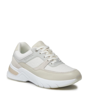 Calvin Klein Sneakersy Elevated Runner - Mono Mix HW0HW01869 Beżowy