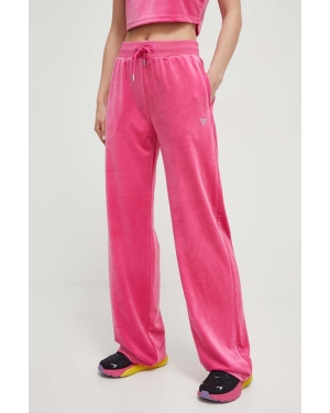 Guess spodnie dresowe COUTURE kolor różowy z aplikacją V3BB26 KBXI2
