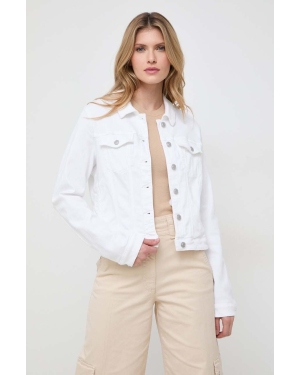 Guess kurtka jeansowa damska kolor biały przejściowa