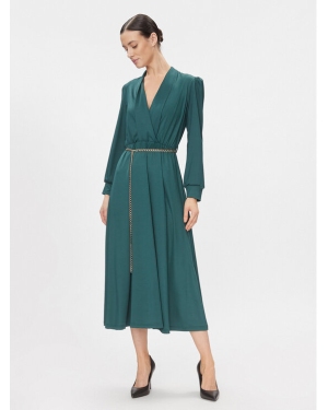Rinascimento Sukienka koktajlowa CFC0116384003 Zielony Regular Fit