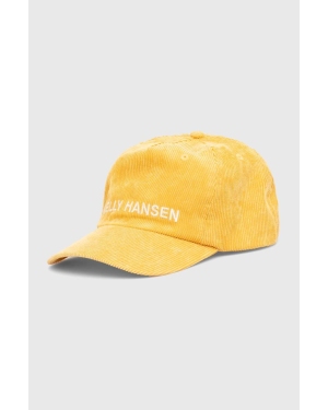 Helly Hansen czapka z daszkiem kolor żółty z aplikacją 48146.341-ZOLTY