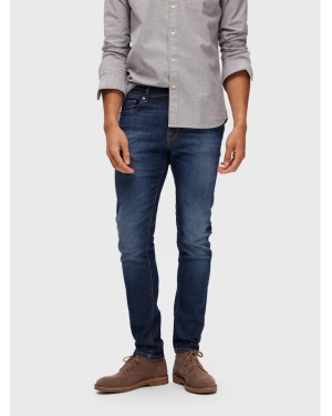 Selected Homme Jeansy Leon 16088264 Granatowy Slim Fit