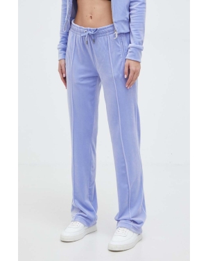 Juicy Couture spodnie dresowe kolor niebieski z aplikacją