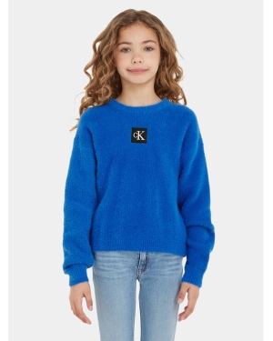 Calvin Klein Jeans Sweter Monogram IG0IG02217 Niebieski Regular Fit