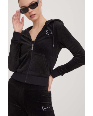 Karl Kani bluza damska kolor czarny z kapturem gładka
