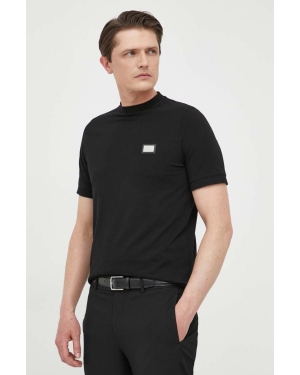Karl Lagerfeld t-shirt męski kolor czarny gładki