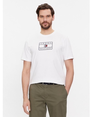 Tommy Hilfiger T-Shirt Big Graphic MW0MW34204 Biały Regular Fit