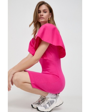 Karl Lagerfeld sukienka kolor różowy mini dopasowana