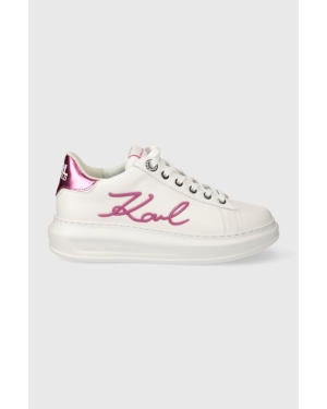 Karl Lagerfeld sneakersy skórzane KAPRI kolor biały KL62510A