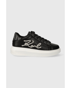 Karl Lagerfeld sneakersy skórzane KAPRI kolor czarny KL62510G